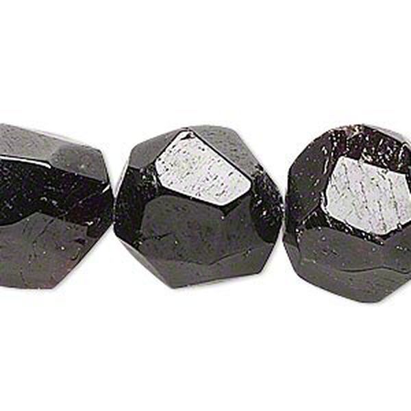 Garnet 1pkg1, faceted nugget bead 15 inch medium image number 0