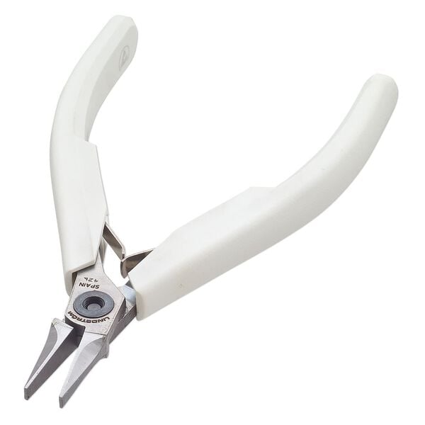 Pliers Lindstrom® Supreme series 1pkg1 alloyed steel, 4-3/4 inches flat-nose, white /  silver 4-3/4" (PLR-7490) image number 1