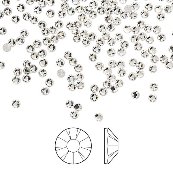 Flat back 1440pk crystal foil back, Preciosa MAXIMA Czech crystal hotfix rhinestone 1.9-2.1mm chaton rose round SS6 image number 0