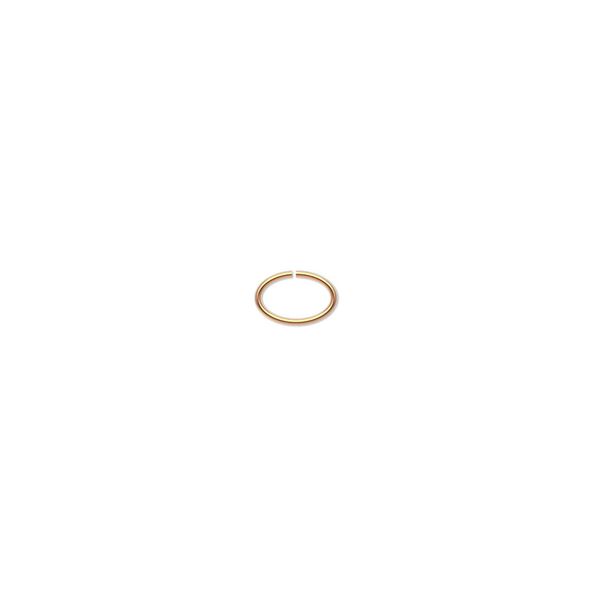 Jump ring, 14Kt gold, 6x4mm oval, 4.9x3.3mm inside diameter, 24 gauge. Sold per pkg of 4. image number 0