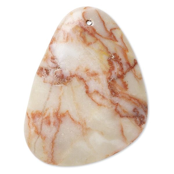 Redline marble 1pkg1, puffed flat back freeform focal 41x33mm-45x36mm image number 0