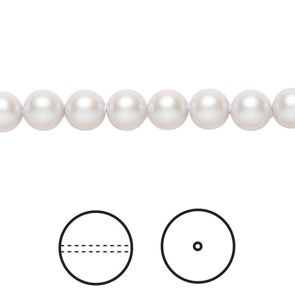Pearl 500pk iridescent dove grey, Swarovski® 6mm round 5810 image number 0
