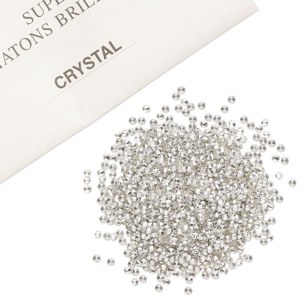 Chaton 1440pk crystal foil back, vintage Preciosa Czech crystal rhinestone 2.3-2.5mm round SS8 image number 0