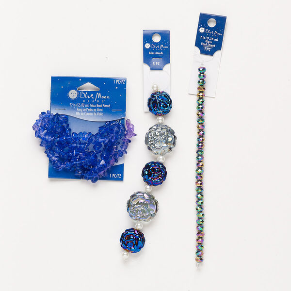 Bead mix, glass, opaque to transparent multicolored, 3x2mm-30mm mixed shapes with 0.6-1mm hole. Sold per pkg of (3) 5-22 inch strands. image number 0