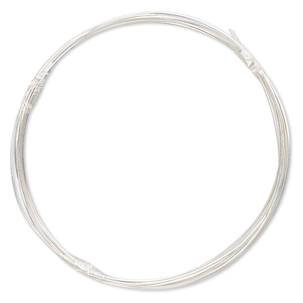 Wire, sterling silver-filled, half-hard, square, 26 gauge. Sold per 50-foot spool. image number 0