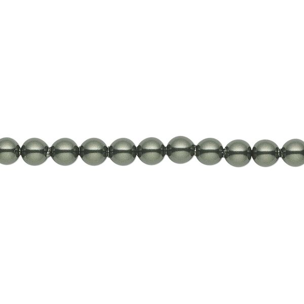 Pearl 500pk dark green, Swarovski® 4mm round 5810 image number 0
