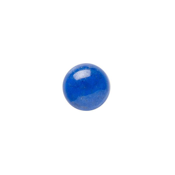 Cabochon, lapis lazuli (natural), 12mm calibrated round, A- grade, Mohs hardness 5 to 6. Sold individually. image number 0