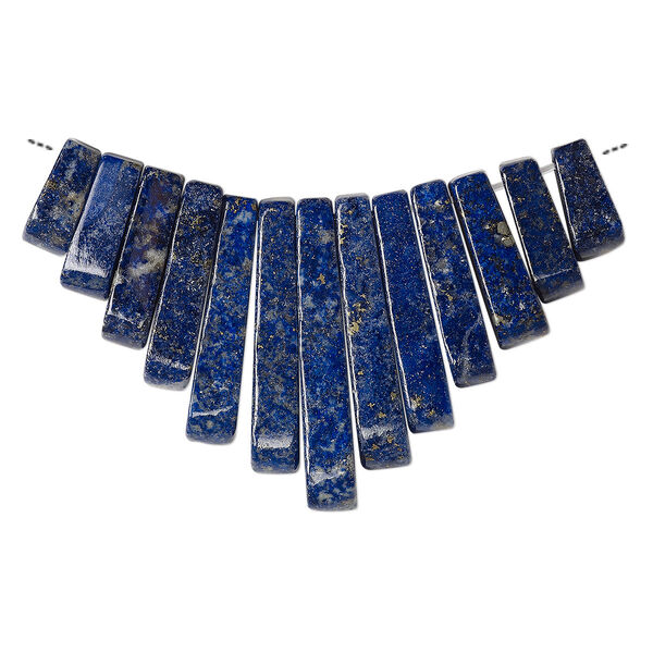 Lapis lazuli 1pkg13, fan focal natural 26x10mm-29x12mm image number 0