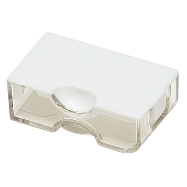 Organizer, Tiny Containers Tray™, Bead Storage Solutions™, plastic, clear and opaque off-white, 13-3/4 x 10-1/2 x 2 inches with (78) 2 x 1-1/8 x 3/4 inch containers. Sold per 82-piece set. image number 2