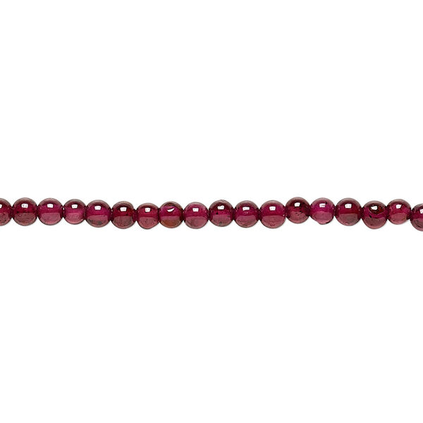 Garnet 1pkg1, hand-cut round bead 15.5-16 inch 3mm image number 0