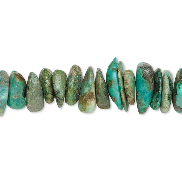 Turquoise 1pkg1, chip bead 15 inch large image number 0
