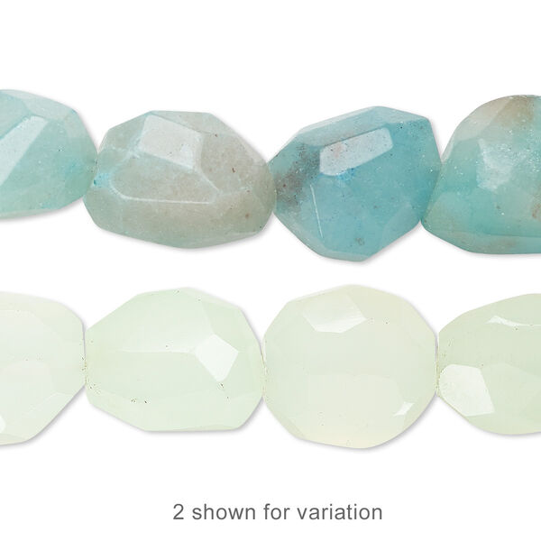 Agate 1pkg1, hand-faceted nugget bead 15.5-16 inch medium image number 0
