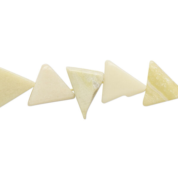 Peridot "jasper" 1pkg1, hand-cut flat triangle bead natural 13 inch 10x10x9mm-14x14x13mm image number 0