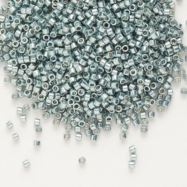 Seed bead, Delica®, glass, pkg/250g, #11 round, Duracoat® opaque galvanized seafoam (DB-1846). image number 0