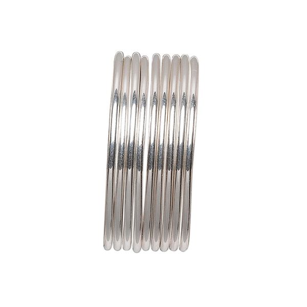 Wire, sterling silver, dead-soft, half-round, 18 gauge. Sold per pkg of 5 feet. image number 0