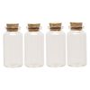 Component, glass and cork, clear, 59.5x30mm bottle with stopper. Sold per pkg of 24. image number 1