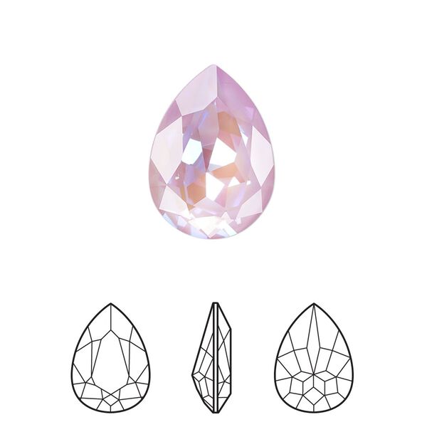 Fancy stone 1pk crystal lavender DeLite, Crystal Passions® 18x13mm pear 4320 image number 0