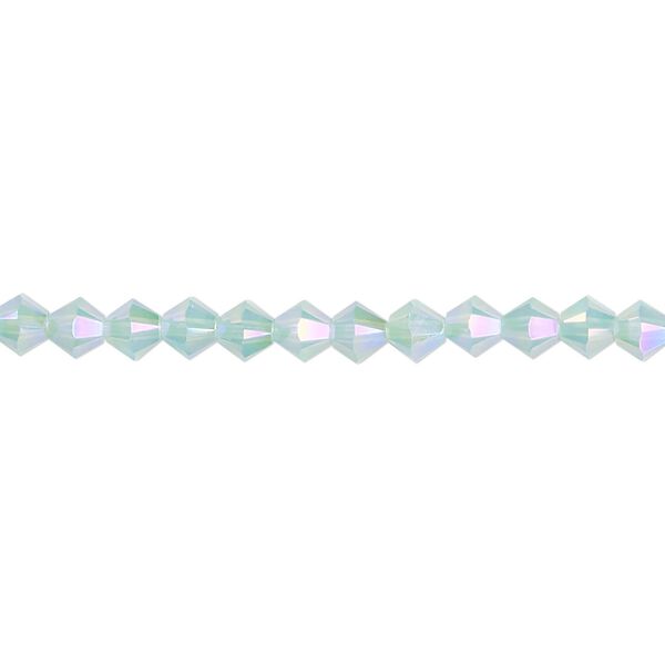 Bead 48pk Pacific opal shimmer 2X, Crystal Passions® 4mm bicone 5328 image number 0