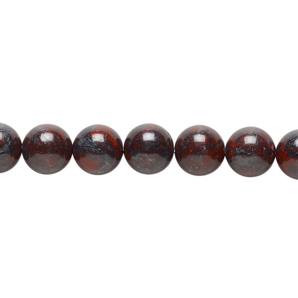 Brecciated jasper 1pkg1, round bead natural B grade, 15.5-16 inch 8mm image number 0