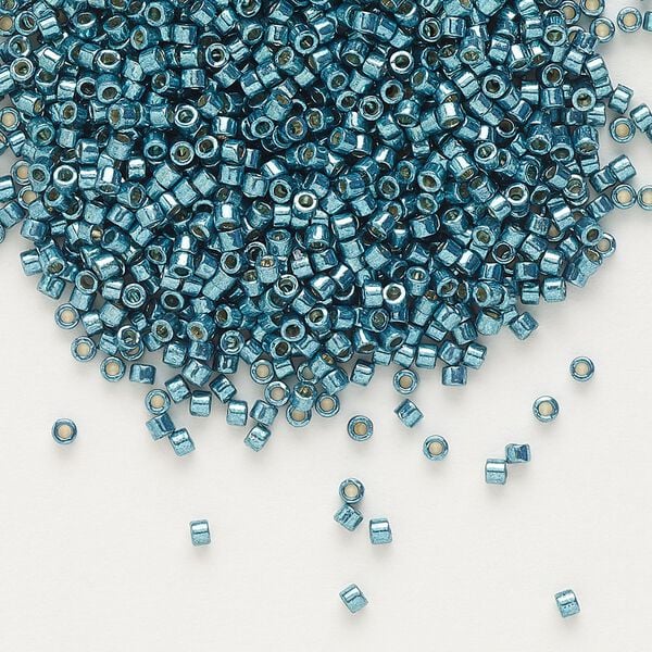Seed bead, Delica®, glass, pkg/50g, #11 round, Duracoat® opaque galvanized dark seafoam (DB-1847). image number 0