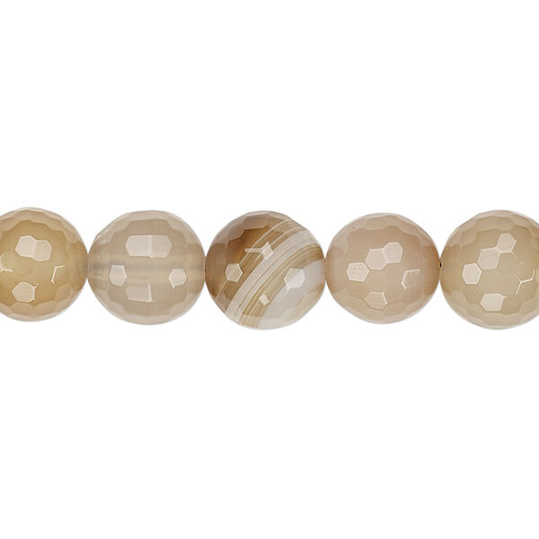 Agate 1pkg1, faceted round bead 15 inch 10-11mm image number 0