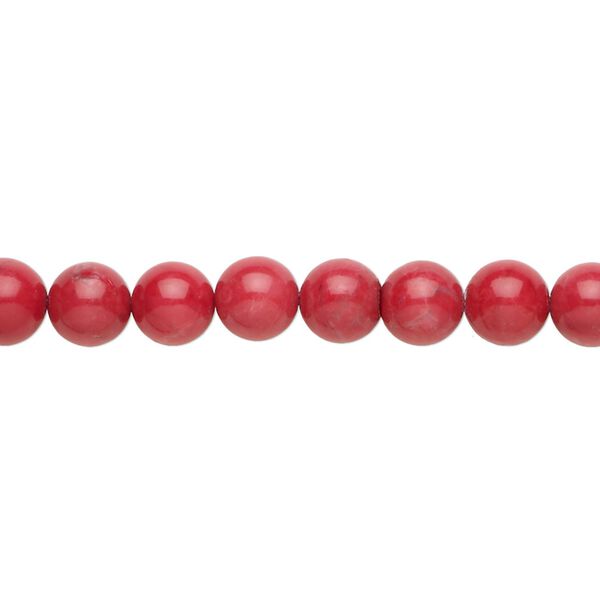Howlite 1pkg1, round bead 15.5-16 inch 6mm image number 0