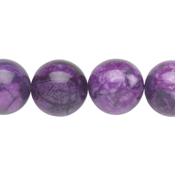 Crazy lace agate 1pkg1, round bead 15.5-16 inch 14mm image number 0
