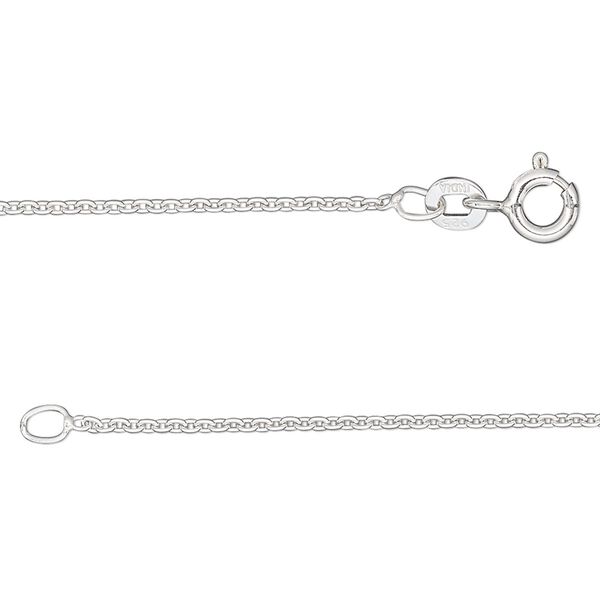 Chain, Gossamer™, sterling silver, 1.2mm round cable, 24 inches. Sold individually. image number 0