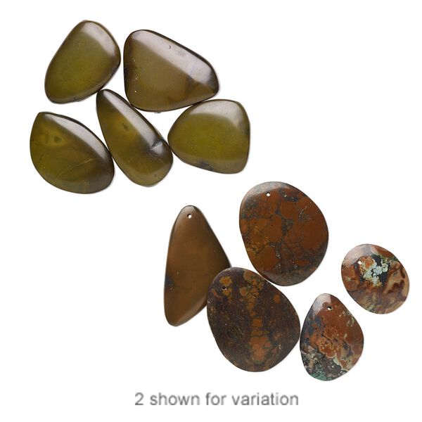 Turquoise 1pkg5, double / flat-sided freeform focal mix 36x23mm-52x42mm image number 0