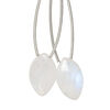 Rainbow moonstone 1pkg2, hand-cut top-drilled puffed marquise bead natural 18x11mm image number 0