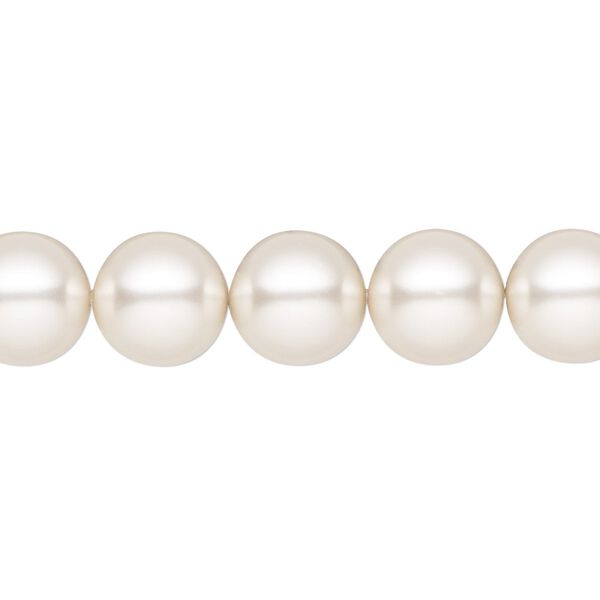 Pearl 50pk white, Preciosa Czech crystal 10mm round image number 0