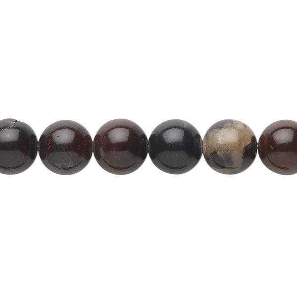 Mustang jasper 1pkg1, round bead natural 15.5-16 inch 8mm image number 0