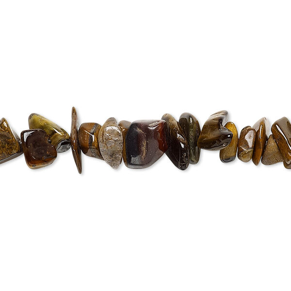 Tigereye 1pkg1, chip bead natural 15 inch small image number 0