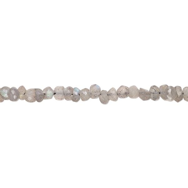 Labradorite 1pkg1, hand-cut faceted rondelle bead natural 13 inch 3x1mm-4x3mm image number 0