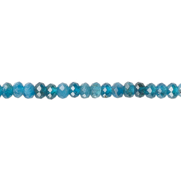 Blue apatite 1pkg1, faceted rondelle bead natural 15.5-16 inch 4x2.5mm-4x2.7mm image number 0