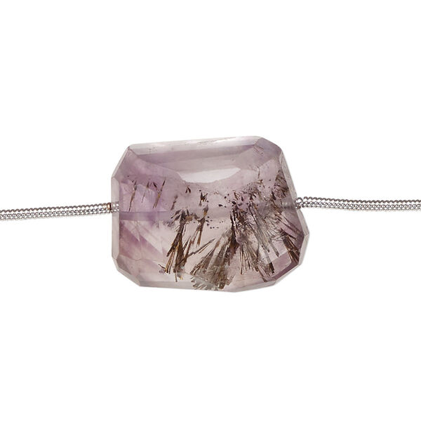Amethyst 1pkg5, hand-cut step-cut nugget bead natural medium image number 0