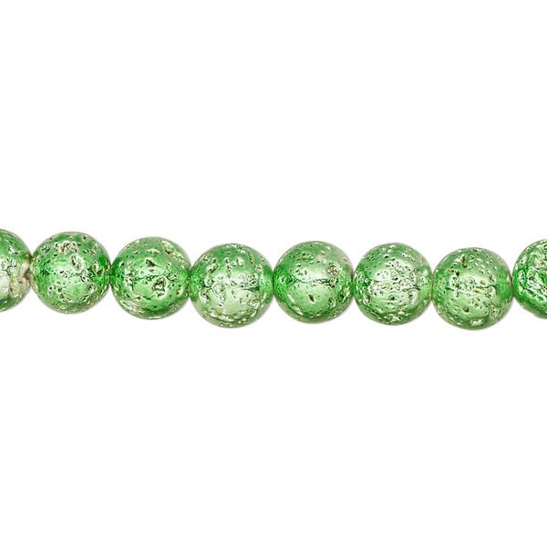 Lava rock 1pkg1, electrocoated round bead 15.5-16 inch 6-7mm image number 0