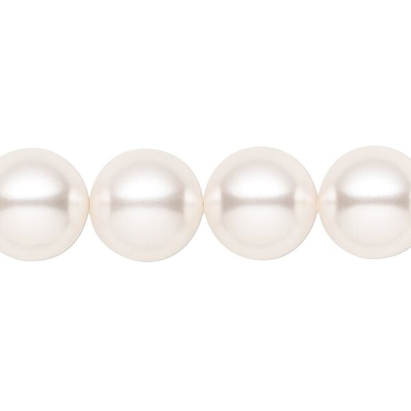 Pearl 100pk white, Crystal Passions® 12mm round 5810 image number 0
