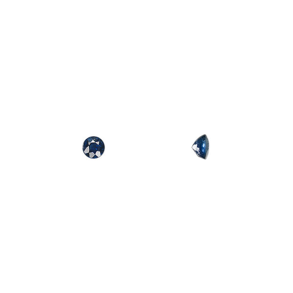 Blue sapphire 1pkg1, hand-cut faceted round gem 3.5mm image number 0