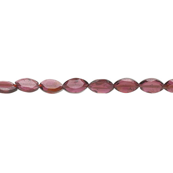Bead, garnet (dyed), 6x3mm-10x5mm hand-cut faceted marquise, B grade, Mohs hardness 7 to 7-1/2. Sold per 16-inch strand. image number 0