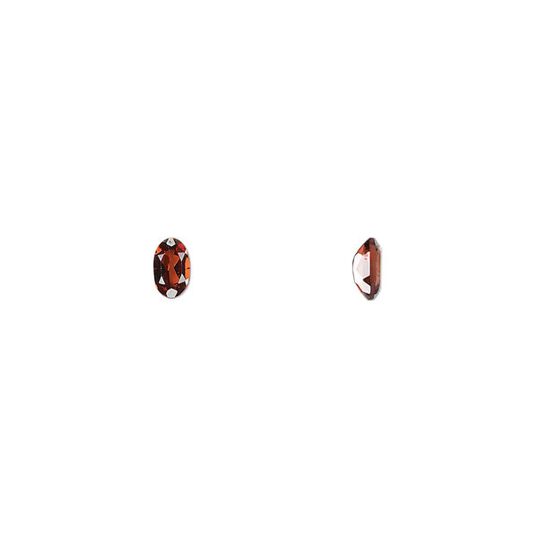 Almandite garnet 1pkg4, hand-cut faceted oval gem natural 5x3mm image number 0