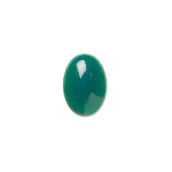 Green agate 1pkg4, calibrated oval cab 14x10mm image number 0