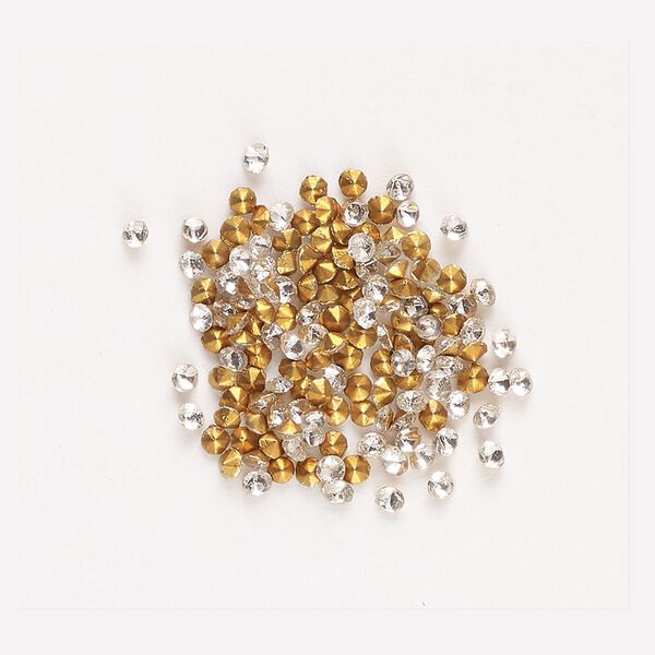 Chaton 144pk crystal foil back, vintage Preciosa Czech crystal rhinestone round PP12 image number 0
