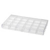 Organizer, plastic, clear, 7x1x5-inch rectangle with 24 compartments. Sold individually. image number 1