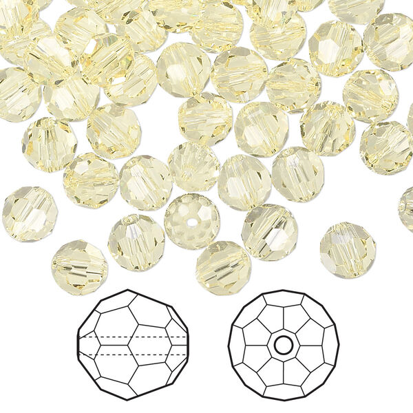 Bead 360pk jonquil, Swarovski® 6mm round 5000 image number 0