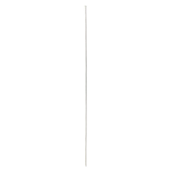 Stick pin, silver-finished brass, 8 inches with head, 18 gauge. Sold per pkg of 100. image number 0