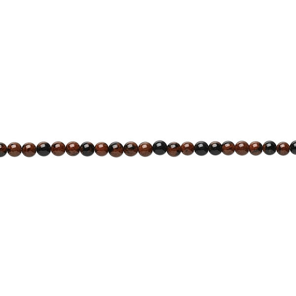 Mahogany obsidian 1pkg1, round bead natural B grade, 15.5-16 inch 2mm image number 0