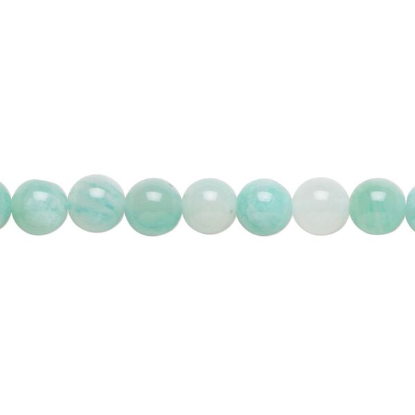African amazonite 1pkg1, round bead natural , light to dark 15.5-16 inch 6mm image number 0