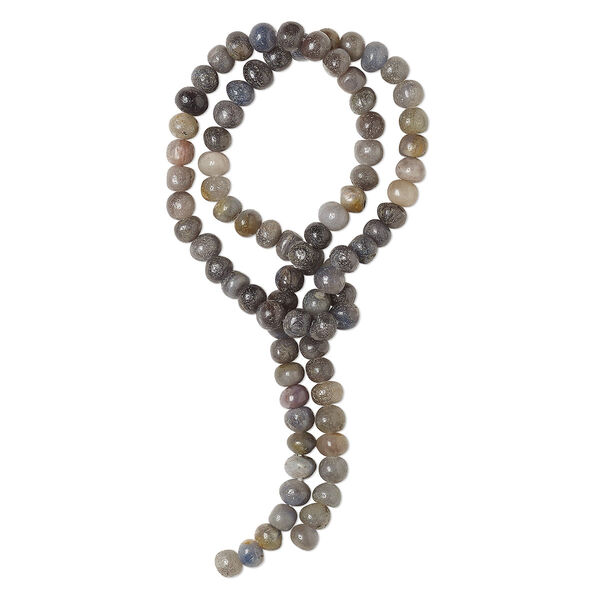 Blue sapphire / grey sapphire / brown sapphire 1pkg1, hand-cut pebble bead 14 inch small image number 0