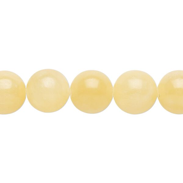 Yellow calcite 1pkg1, round bead 15.5-16 inch 10mm image number 0